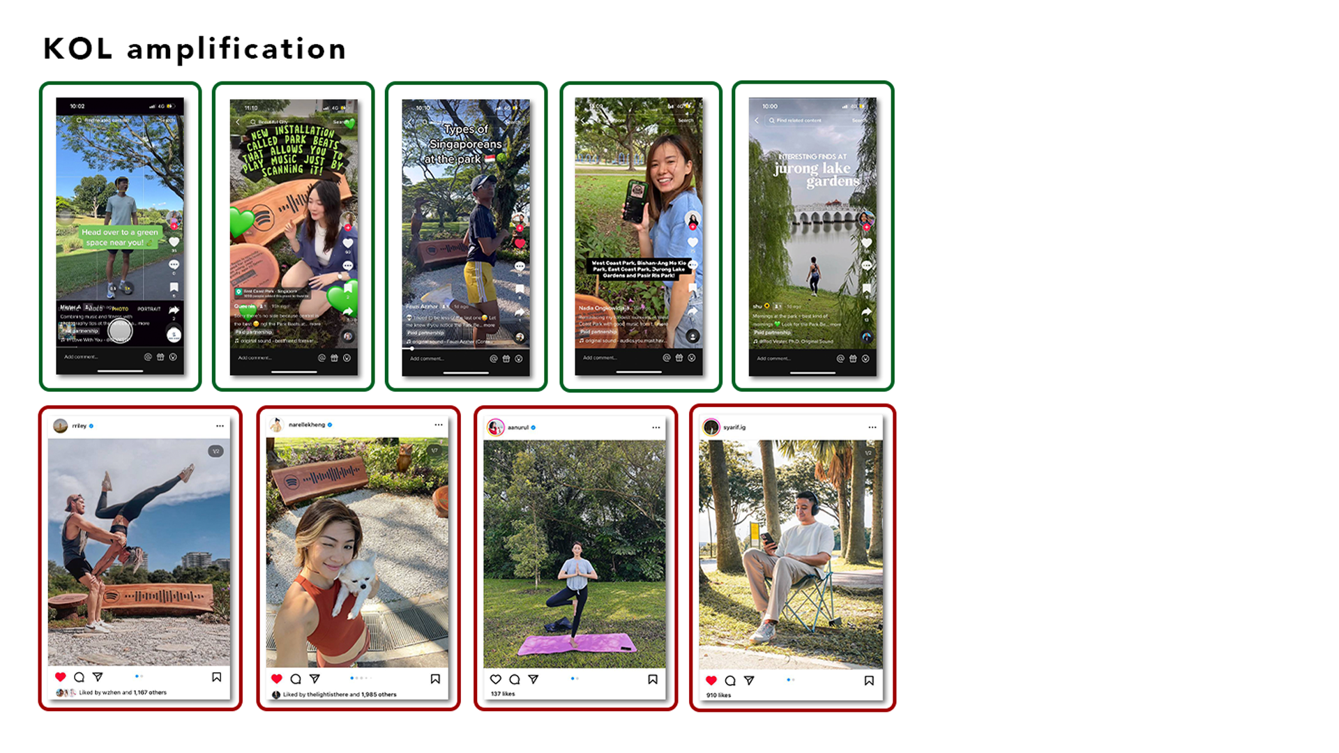 Influencer-led NParks campaign creative